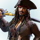 Captain Jack Sparrow as he appears in Sea of Thieves